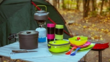 Mat og kokeutstyr for tur