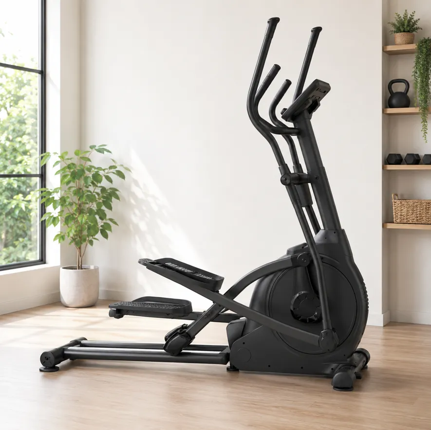 Framhjulsdrevet crosstrainer til hjemmegym med kompakt design
