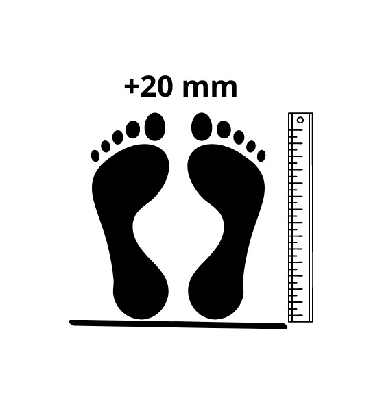 Mål føttene og legg til 20 mm for riktig størrelse på skallstøvler
