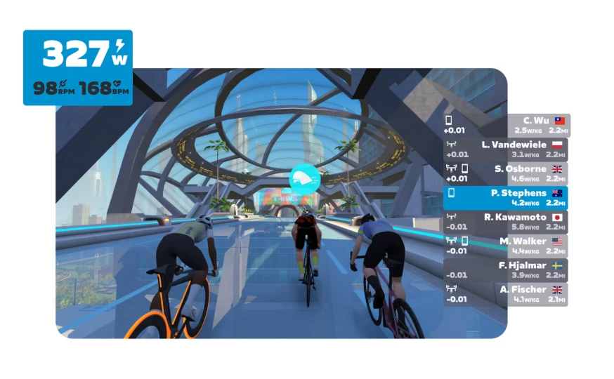 Zwift-appen gjør sykkeltreningen morsommere